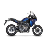 LeoVince LVFS14349EB LV One Evo Black Edition Full Exhaust System w/Slash Cut Carbon End Cap for Yamaha Tracer 7/Tracer 7 GT 21-22