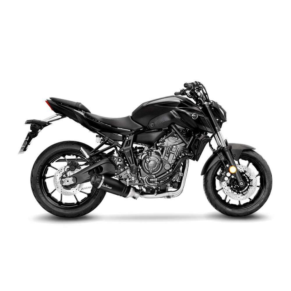 LeoVince LVFS14361E LV One Evo Carbon Fiber Full Exhaust System w/Slash Cut Carbon End Cap for Yamaha YZF-R7/MT-07/XSR 700/XTribute 21-22