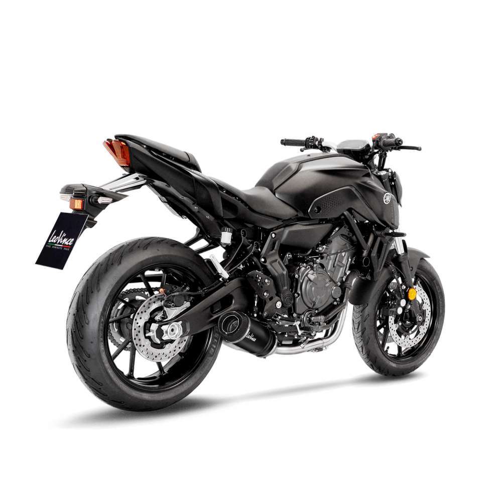 LeoVince LVFS14361E LV One Evo Carbon Fiber Full Exhaust System w/Slash Cut Carbon End Cap for Yamaha YZF-R7/MT-07/XSR 700/XTribute 21-22