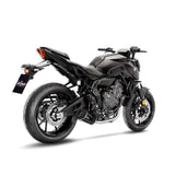 LeoVince LVFS14361E LV One Evo Carbon Fiber Full Exhaust System w/Slash Cut Carbon End Cap for Yamaha YZF-R7/MT-07/XSR 700/XTribute 21-22