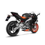 LeoVince LVFS14369E LV Pro Stainless Steel Full Exhaust System w/Shark Cut Carbon End Cap for Aprilia RS 660/Tuono 660 21-22