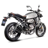 LeoVince LVFS15109 GP Duals Stainless Black Full Exhaust System w/Stainless End Cap for Yamaha XSR 700 16-20