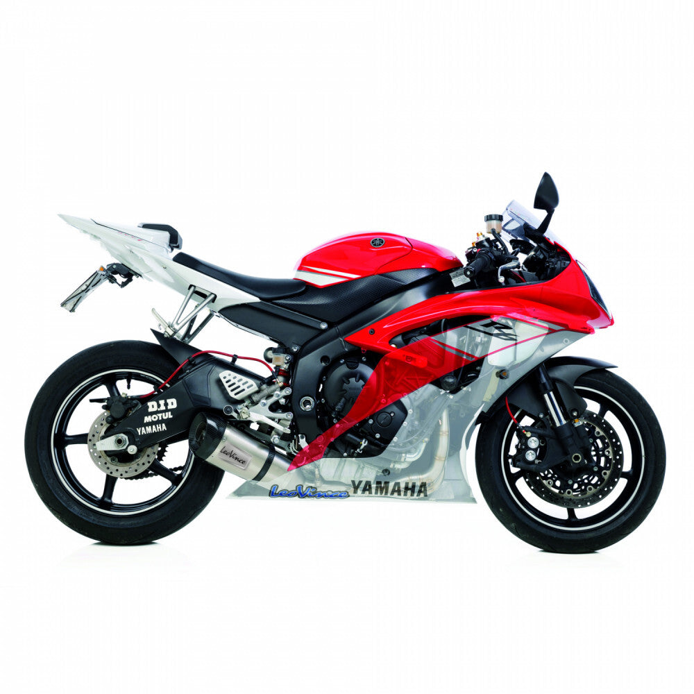 LeoVince LVFS8483SN Factory S Stainless Steel Full Exhaust System w/Carbon End Cap for Yamaha YZF-R6 06-21