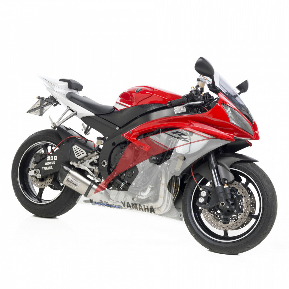 LeoVince LVFS8483SN Factory S Stainless Steel Full Exhaust System w/Carbon End Cap for Yamaha YZF-R6 06-21