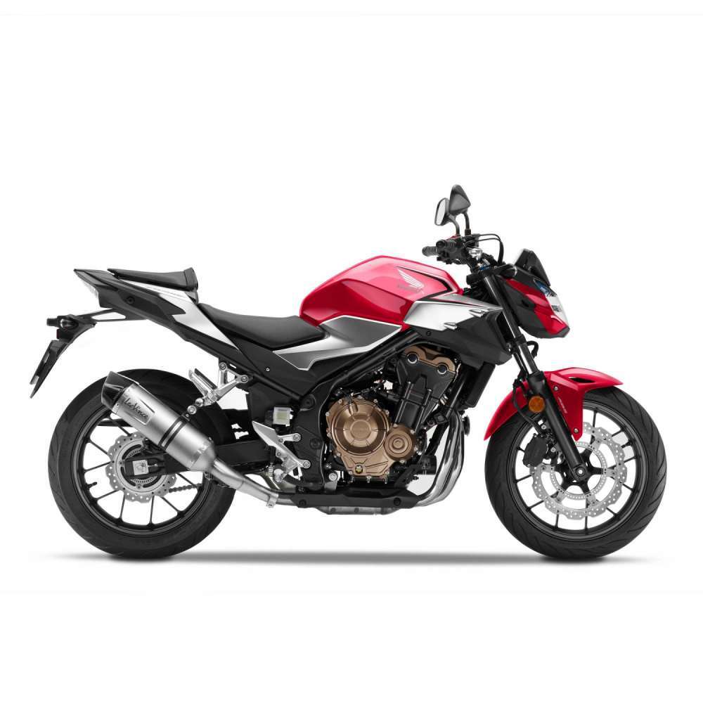 LeoVince LVSO14314E LV One Evo Stainless Steel Slip-On Muffler w/Carbon End Cap for Honda CB 500 F/CBR 500 R 19-21/CB 500 X 19-22