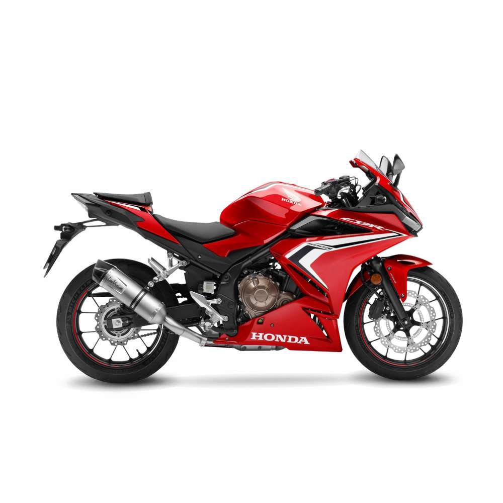 LeoVince LVSO14314E LV One Evo Stainless Steel Slip-On Muffler w/Carbon End Cap for Honda CB 500 F/CBR 500 R 19-21/CB 500 X 19-22