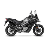 LeoVince LVSO14377EB LV One Evo Stainless Black Slip-On Muffler w/Carbon End Cap for Suzuki V-Strom 650/XT 17-22