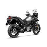 LeoVince LVSO14377EB LV One Evo Stainless Black Slip-On Muffler w/Carbon End Cap for Suzuki V-Strom 650/XT 17-22
