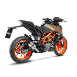 LeoVince LVSO14395E LV Pro Stainless Steel Slip-On Muffler w/Shark Cut Carbon End Cap for KTM Duke 125/Duke 390 21-22