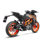 LeoVince LVSO14396E LV Pro Carbon Fiber Slip-On Muffler w/Shark Cut Carbon End Cap for KTM Duke 125/Duke 390 21-22