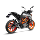 LeoVince LVSO14396E LV Pro Carbon Fiber Slip-On Muffler w/Shark Cut Carbon End Cap for KTM Duke 125/Duke 390 21-22