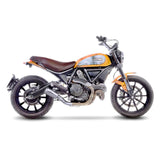 LeoVince LVSO15206 LV-10 Stainless Steel Slip-On Muffler w/Stainless End Cap for Ducati Monster 797/Scrambler 800 15-20