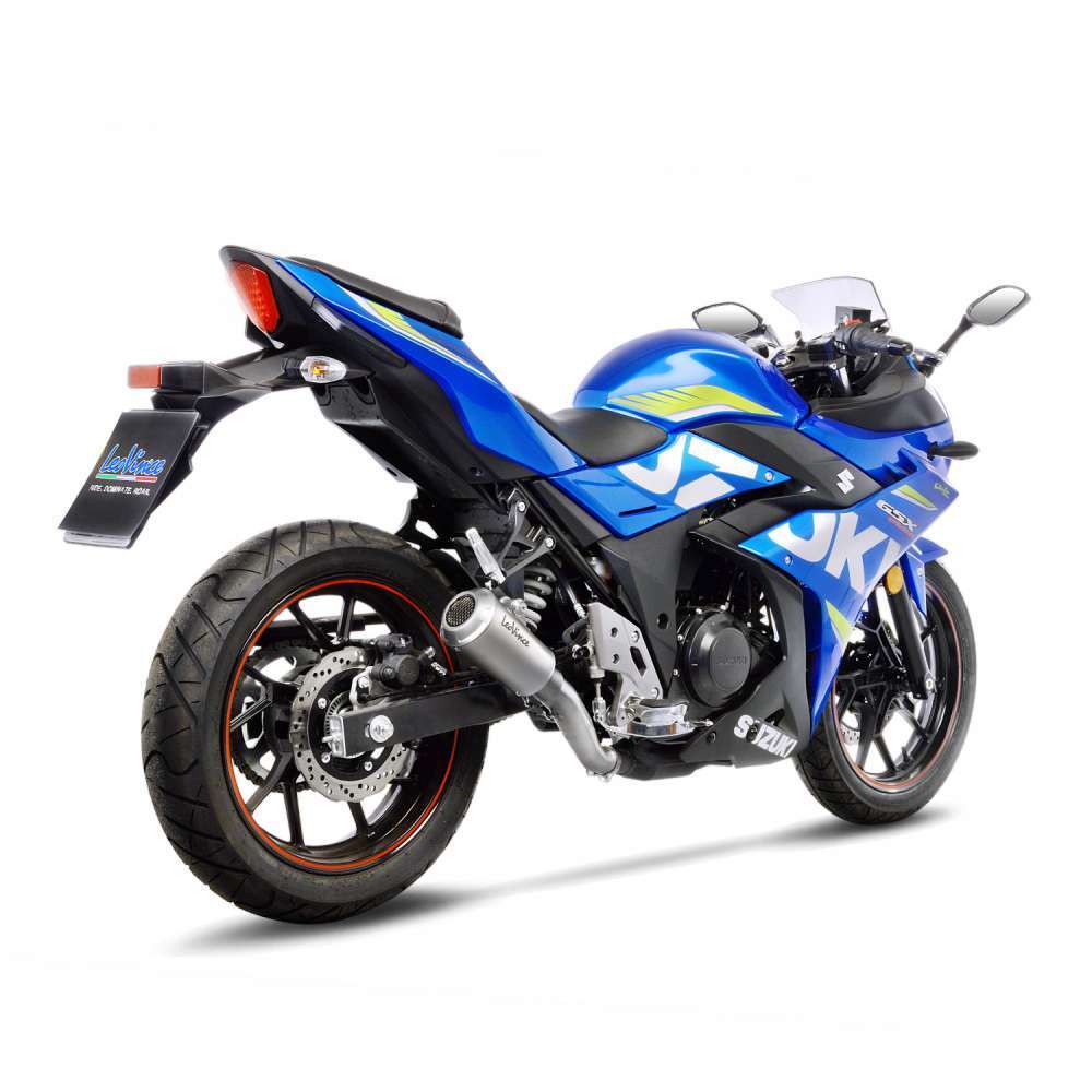 LeoVince LVSO15213 LV-10 Stainless Steel Slip-On Muffler w/Stainless End Cap for Suzuki GSX 250 R/ABS 17-20