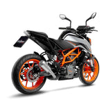LeoVince LVSO15249 LV-10 Stainless Steel Slip-On Muffler w/Stainless End Cap for KTM Duke 125/Duke 390 21-22