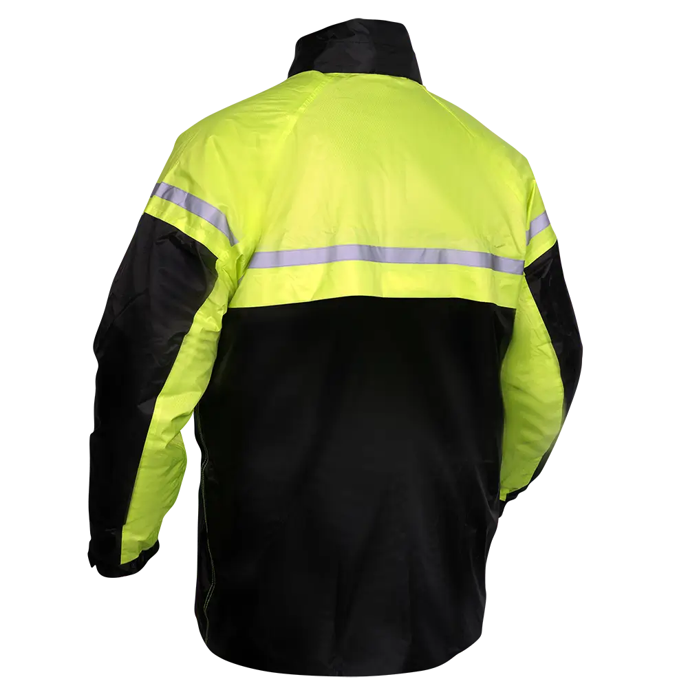 MotoDry Lightning Black/Fluro Yellow Rain Jacket