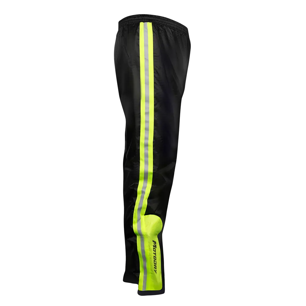 MotoDry Lightning Black/Fluro Yellow Rain Pants