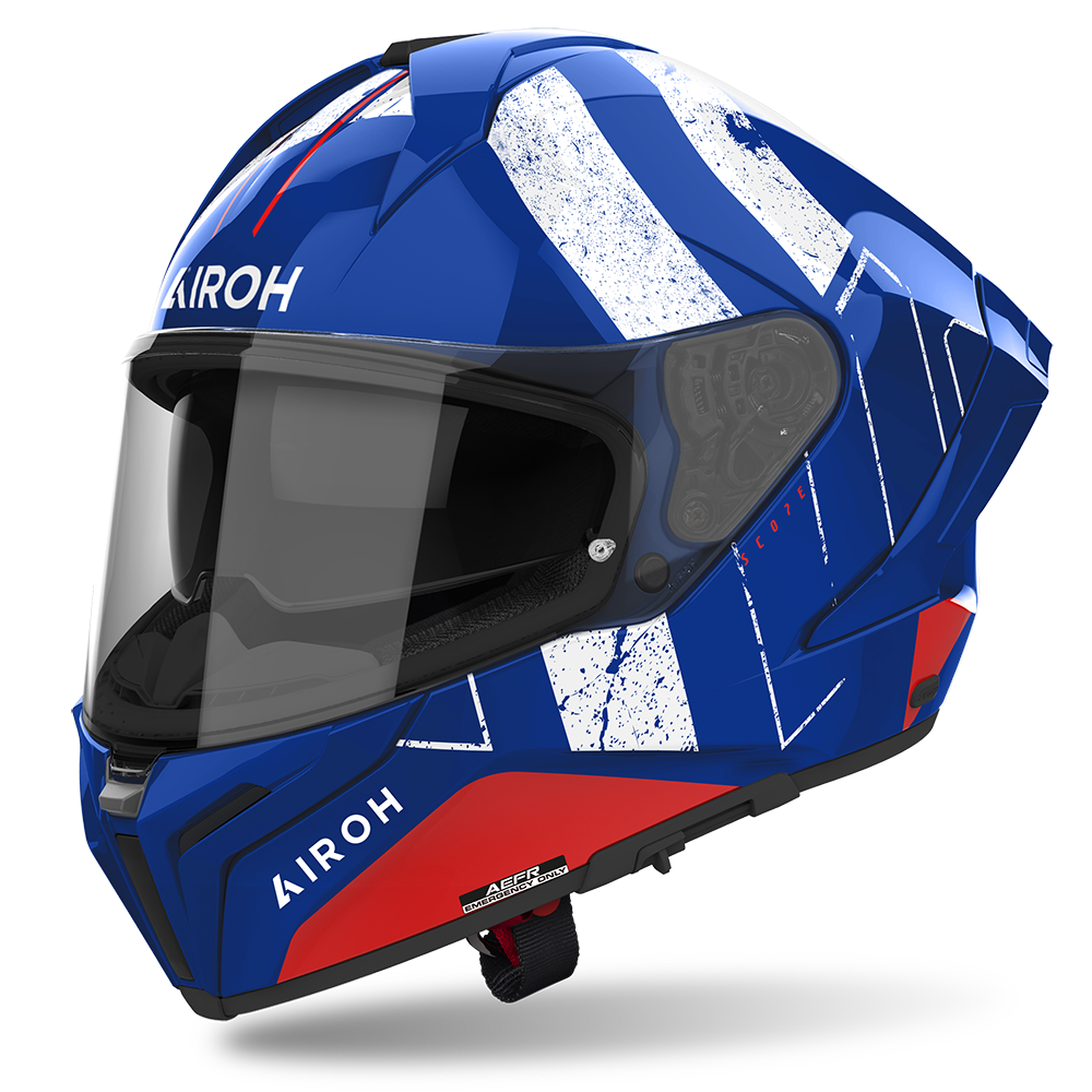 Airoh Matryx Scope Gloss Blue/Red Helmet