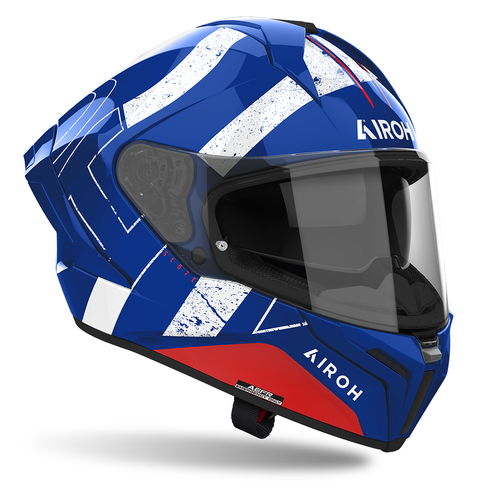 Airoh Matryx Scope Gloss Blue/Red Helmet