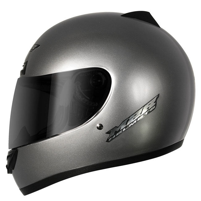 M2R M1 Solid Metallic Silver Helmet