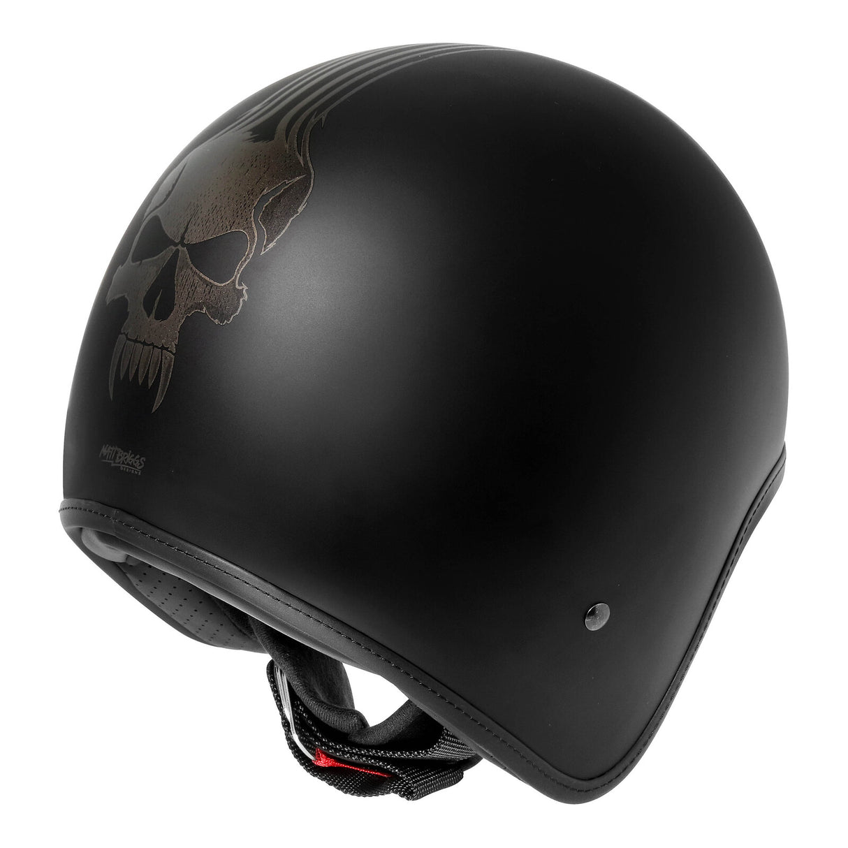 DriRider Base Bones Matte Black Helmet w/No Studs - EasyR