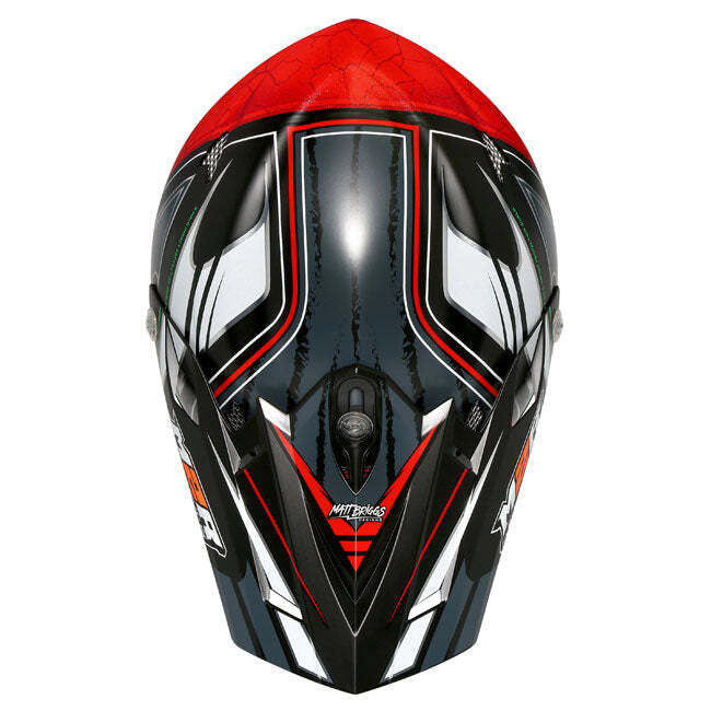 M2R Replacement Peak for X4.5 Helmet Metcalfe Replica PC-1 Red