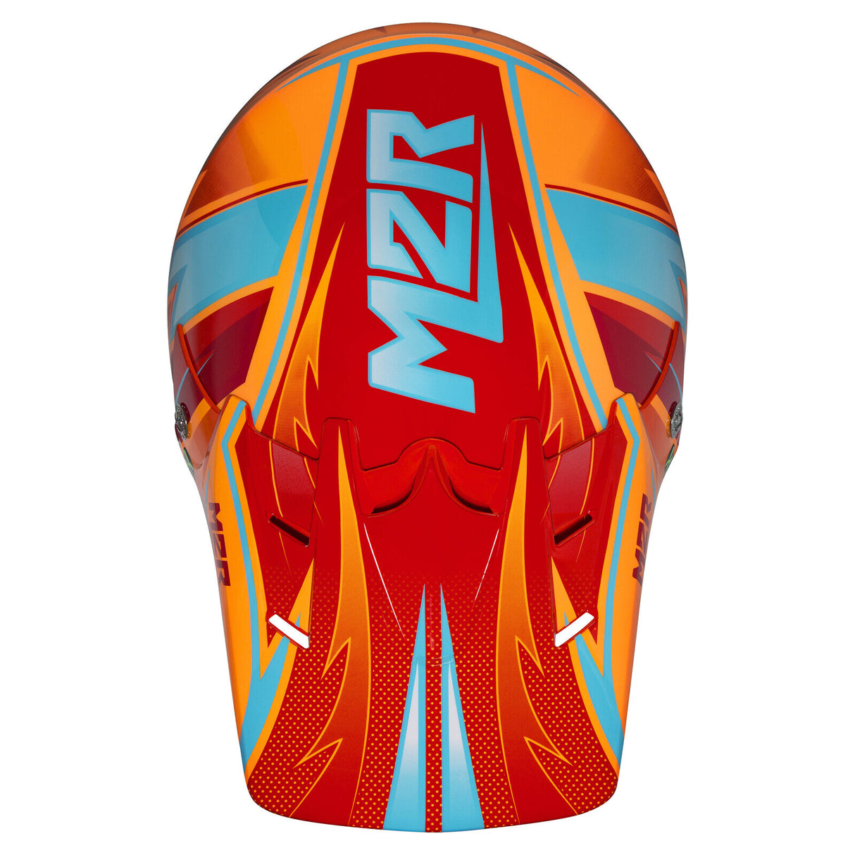 M2R XYouth Thunder PC-8 Gloss Red/Orange/Blue Youth Helmet