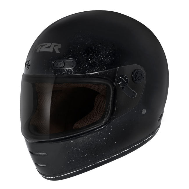 M2R Bolster Metallic Black Helmet