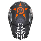 M2R EXO Unit Bulletin Matte Black/Orange Helmet - EasyR