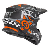 M2R EXO Unit Bulletin Matte Black/Orange Helmet - EasyR