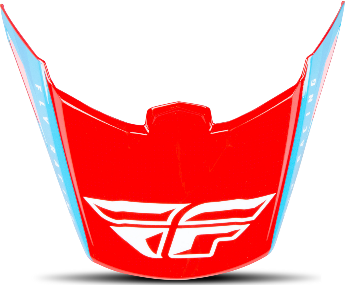 FLY Replacement Straight Peak for Kinetic Helmet Edge Red/White/Blue