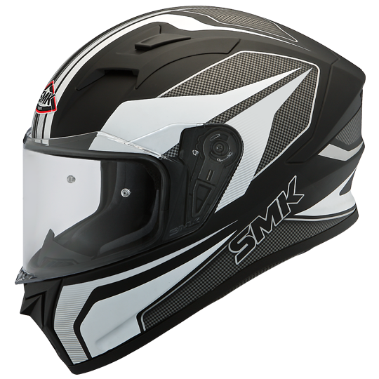 SMK Stellar Dynamo Matte Black/White/Grey MA216 Helmet - EasyR