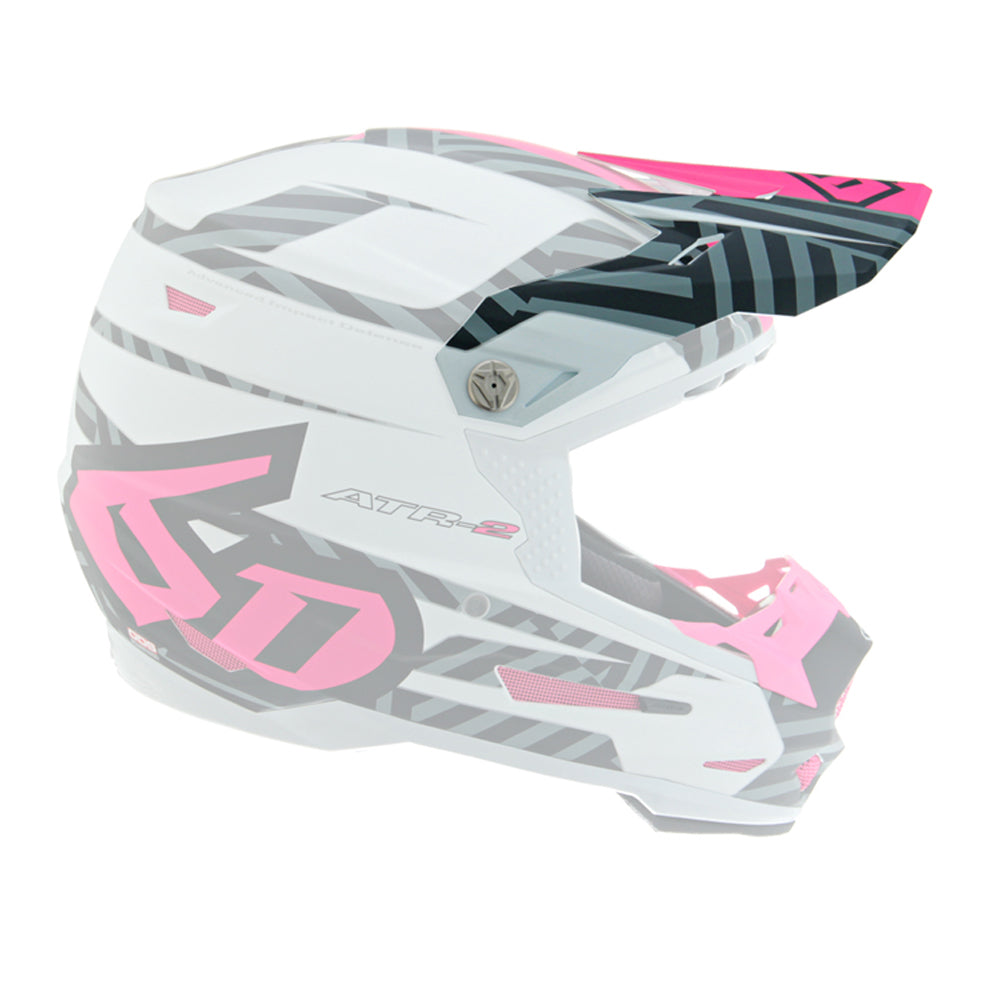 6D Replacement Peak for ATR-2 Helmet Havoc Pink/White