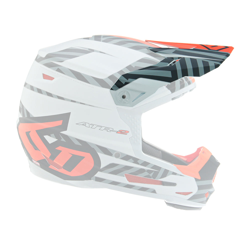 6D Replacement Peak for ATR-2Y Youth Helmet Havoc Orange/White