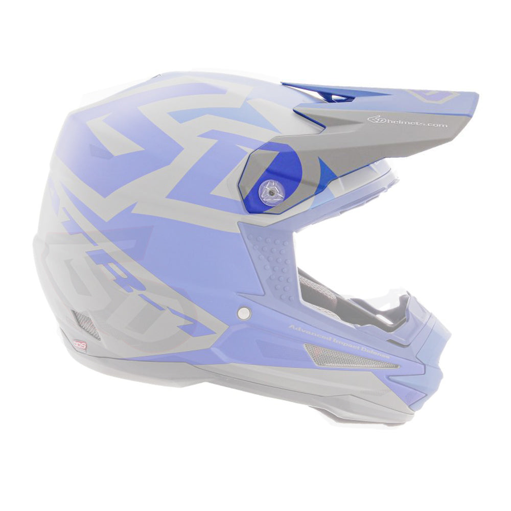 6D Replacement Peak for ATR-1 Helmet Switch Blue/Grey