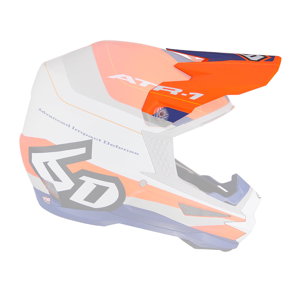 6D Replacement Peak for ATR-1 Helmet Pace Orange/Blue/White