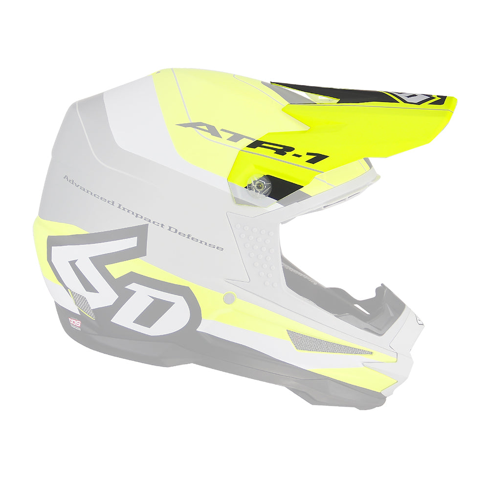 6D Replacement Peak for ATR-1 Helmet Pace Yellow/Grey