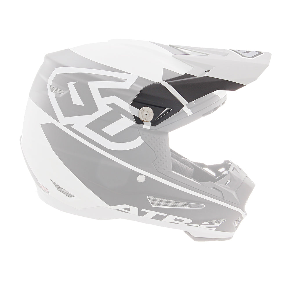 6D Replacement Peak for ATR-2 Helmet Core White/Black