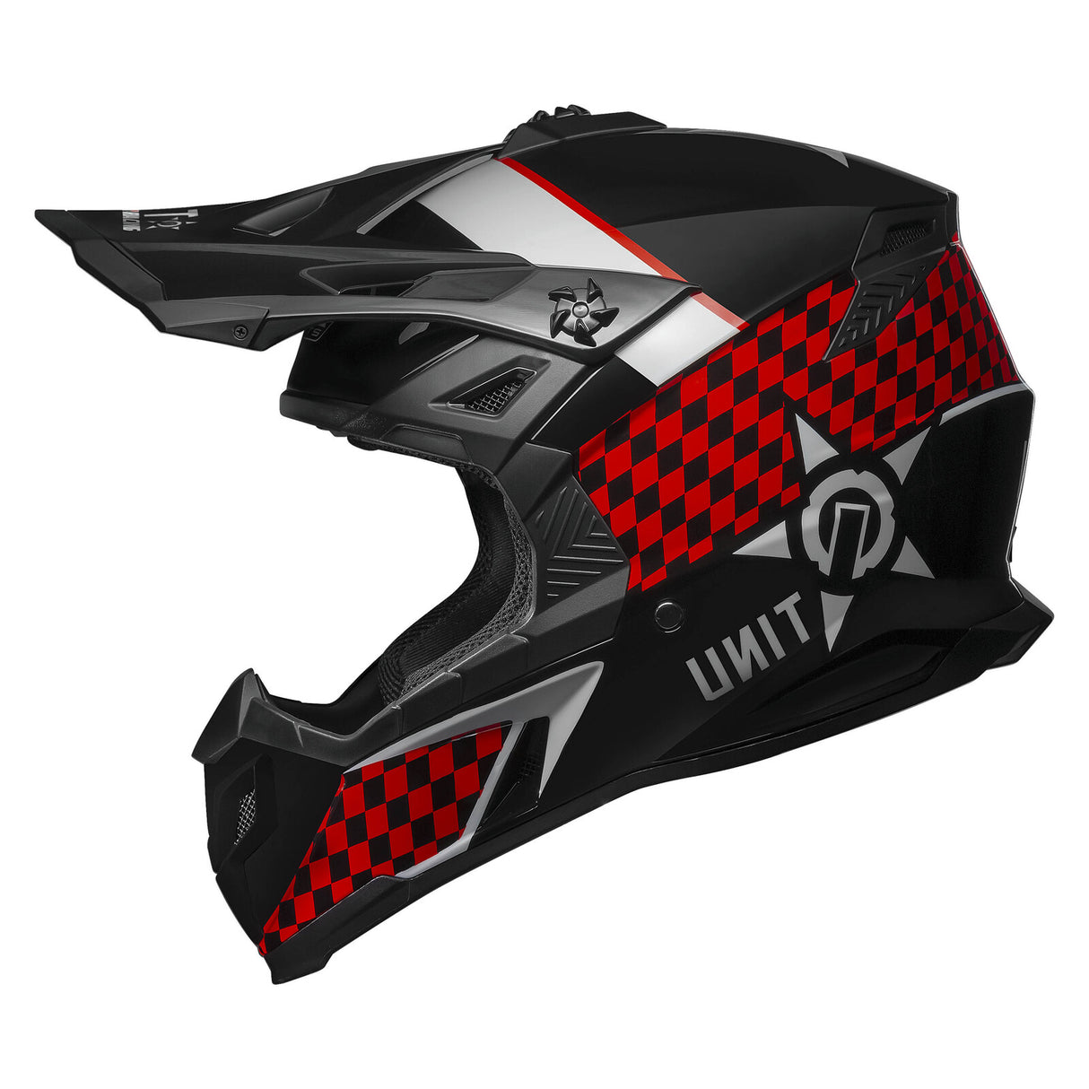 M2R X2 Unit Racing PC-1 Gloss Red Helmet - EasyR