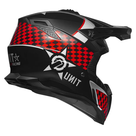 M2R X2 Unit Racing PC-1 Gloss Red Helmet - EasyR