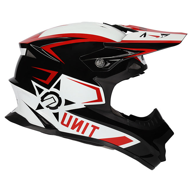 M2R EXO Unit Protech PC-1 Gloss Red/White Helmet