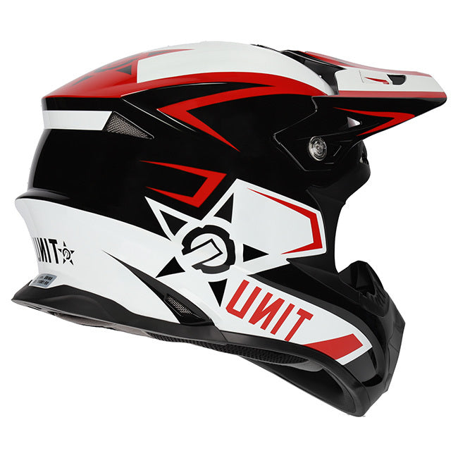 M2R EXO Unit Protech PC-1 Gloss Red/White Helmet