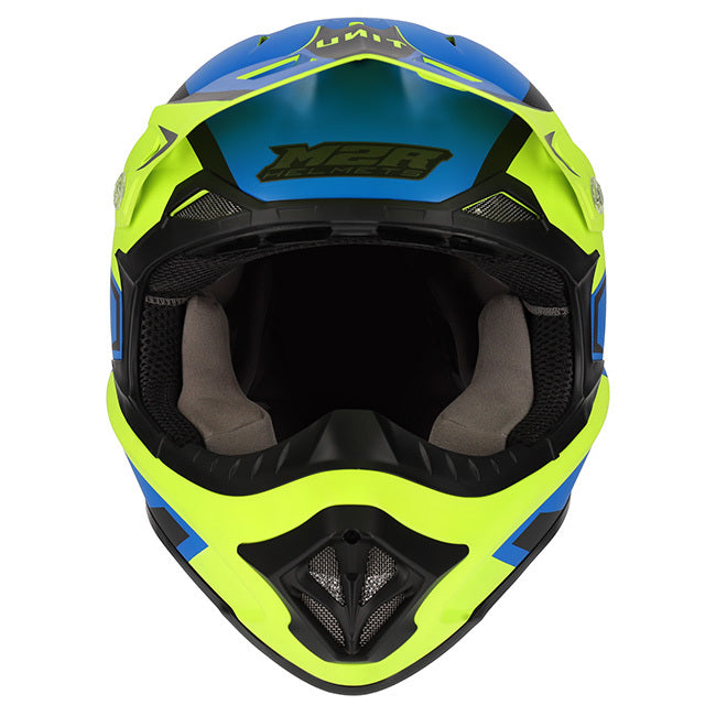 M2R EXO Unit Protech PC-2F Matte Blue/Hi-Vis Yellow Helmet