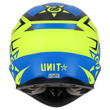 M2R EXO Unit Protech PC-2F Matte Blue/Hi-Vis Yellow Helmet