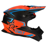 M2R EXO Unit Protech PC-8F Matte Hi-Vis Orange/Blue Helmet