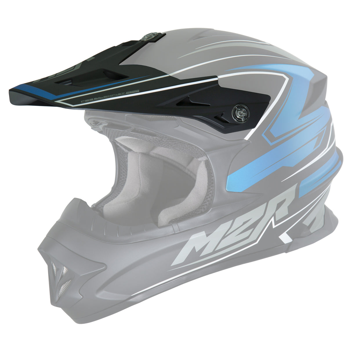 M2R Replacement Peak for EXO Rush PC-2F Blue Helmets