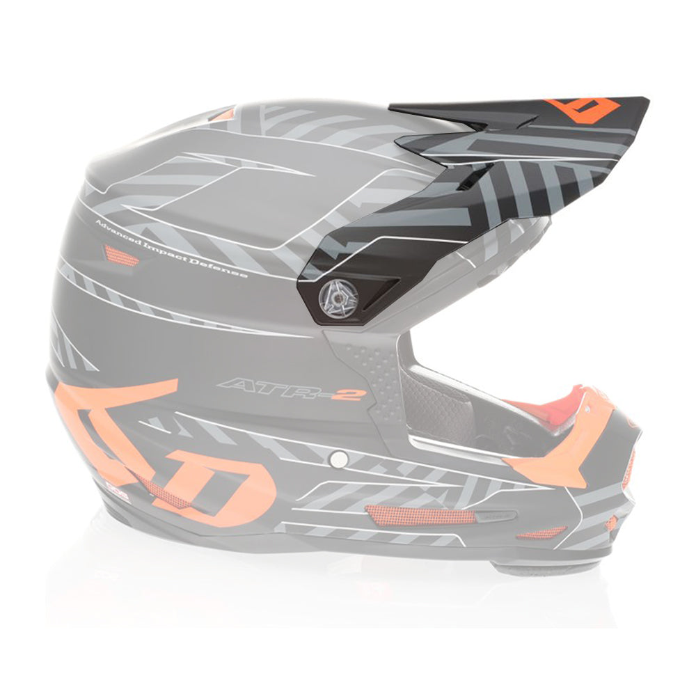 6D Replacement Peak for ATR-2Y Youth Helmet Havoc Orange/Black