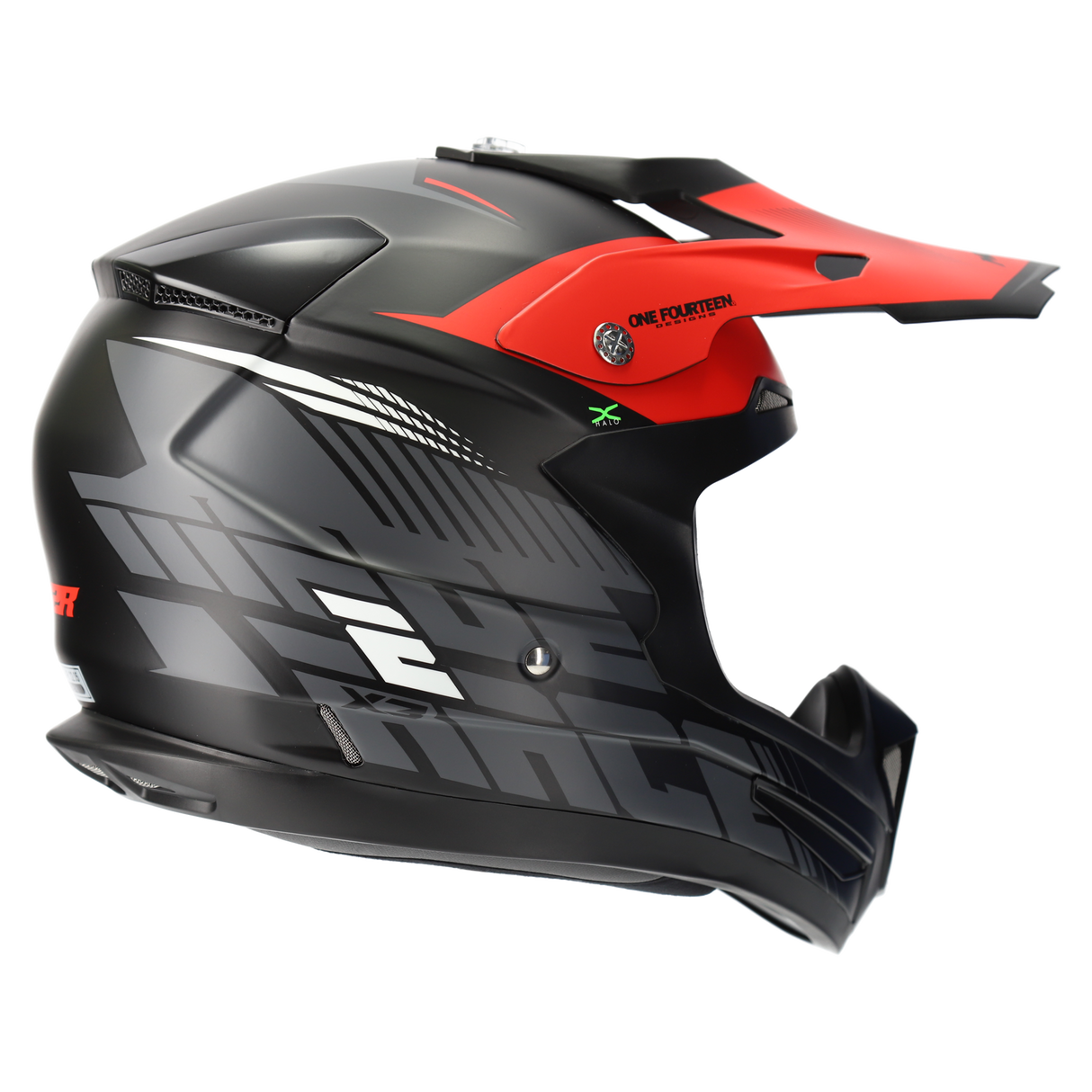 M2R X3 Origin PC-1F Matte Red Helmet