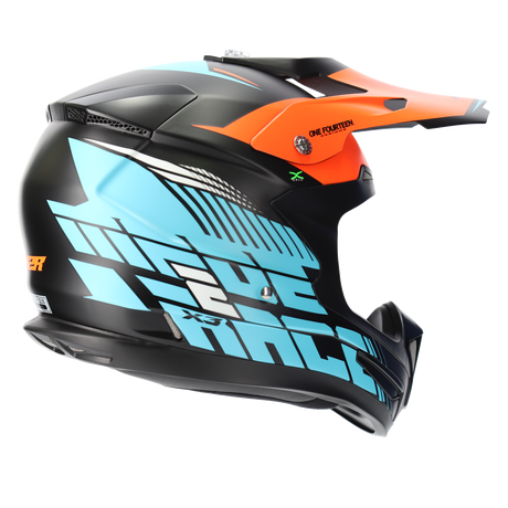 M2R X3 Origin PC-2F Matte Blue Helmet - EasyR