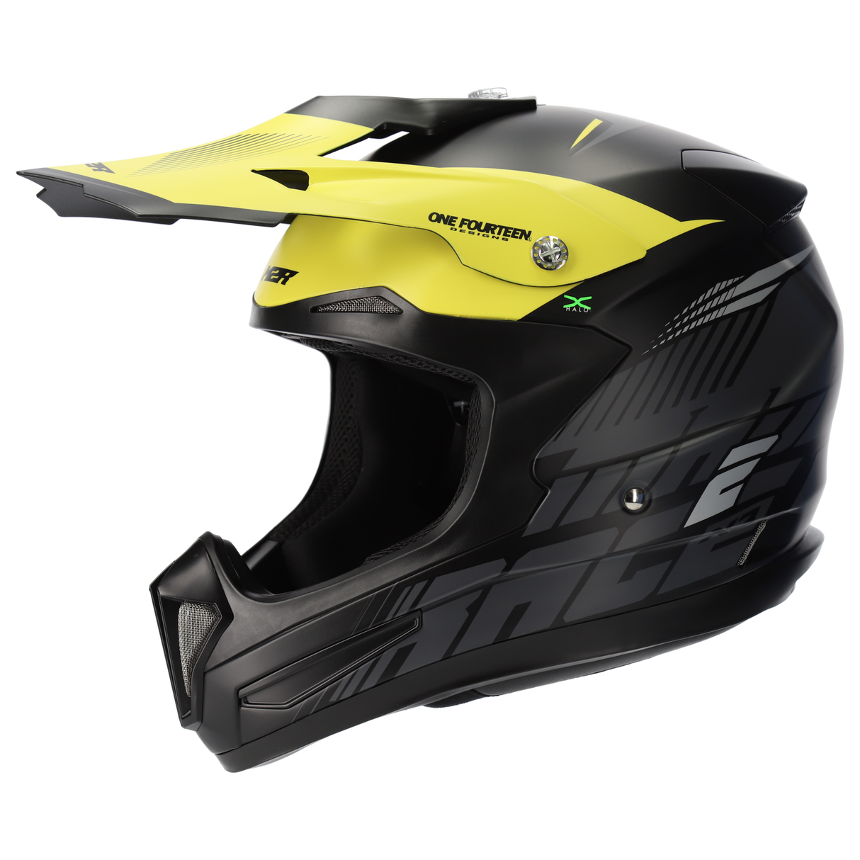 M2R X3 Origin PC-3F Matte Yellow Helmet - EasyR