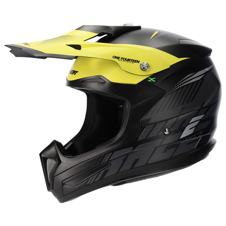 M2R X3 Origin PC-3F Matte Yellow Helmet - EasyR